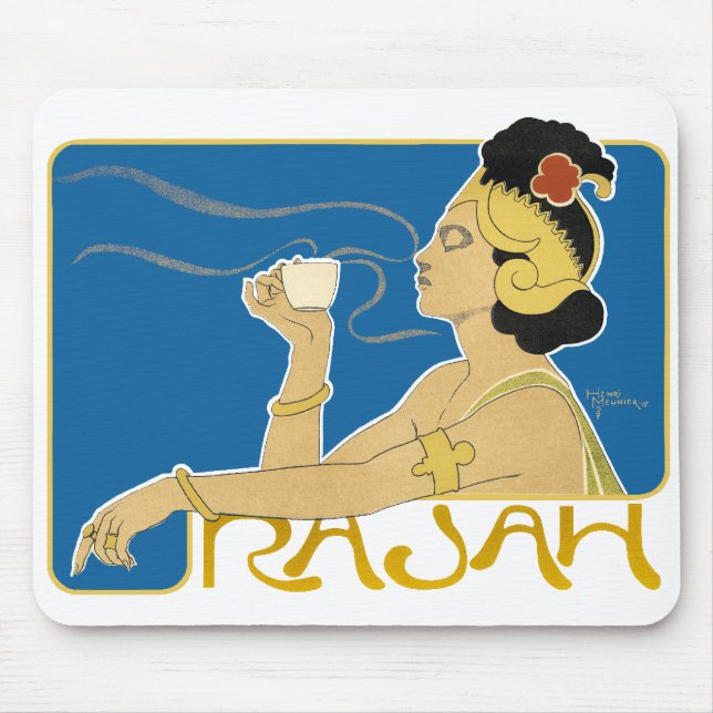 Mousepad: Vintage Rajah Coffee Mouse Pad (Front)