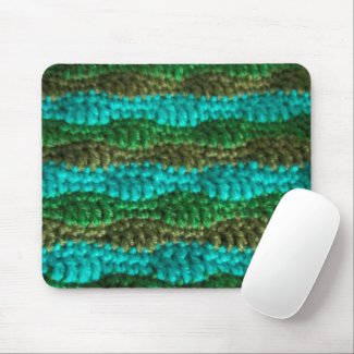 Mousepad - Wave Pattern in Greens