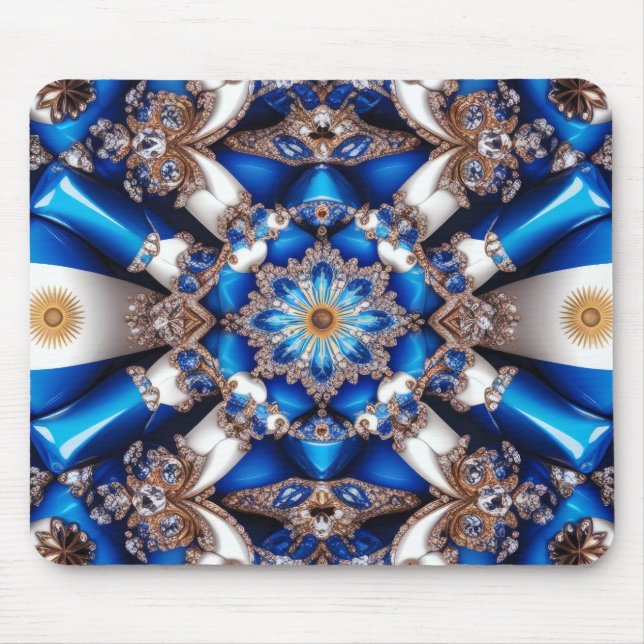 Mousepad with Argentinian Colors Design (Front)