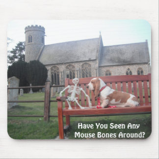 Mousepad With Basset Hound At Beautiful Church