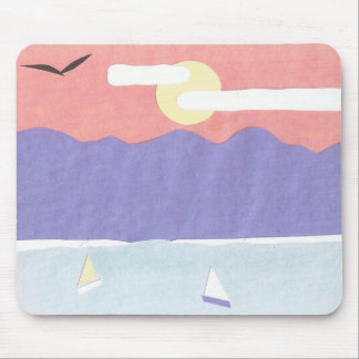 Mousepad with Blue Mountain Scene