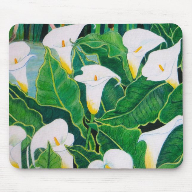 Mousepad with calla lilies (Front)