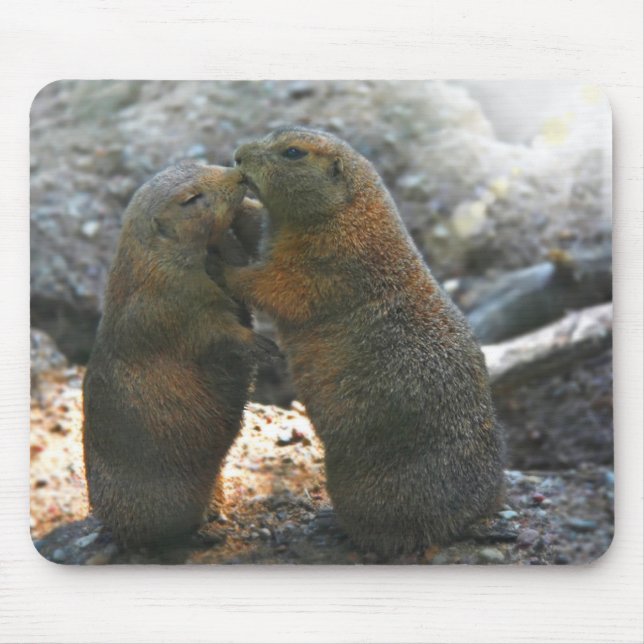 Mousepad  with cute marmot couple (Front)
