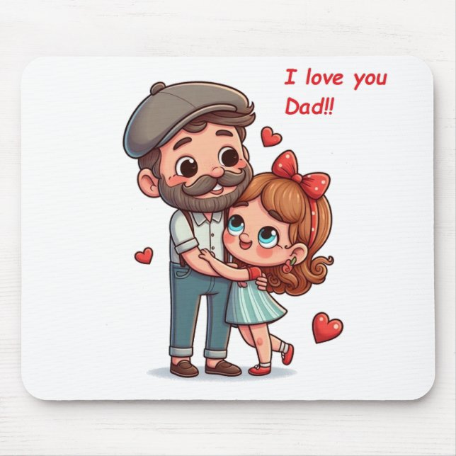 Mousepad with dedication for dad. (Front)