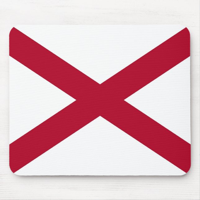 Mousepad with Flag of Alabama State - USA (Front)