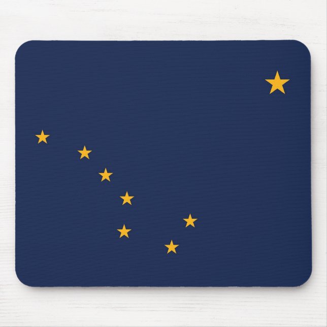 Mousepad with Flag of Alaska State - USA (Front)