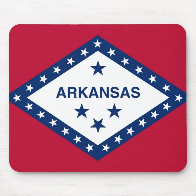 Mousepad with Flag of Arkansas State - USA (Front)