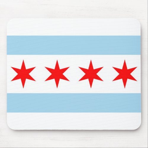 Mousepad with Flag of Chicago _ USA