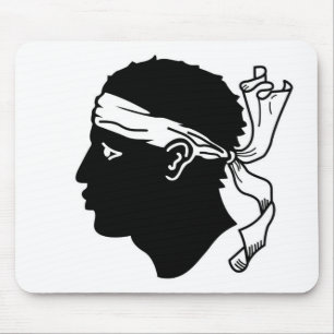 Mousepad with Flag of Corsica, France