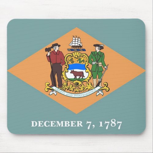 Mousepad with Flag of Delaware State _ USA