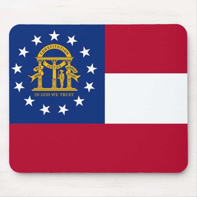 Mousepad with Flag of Georgia State - USA (Front)