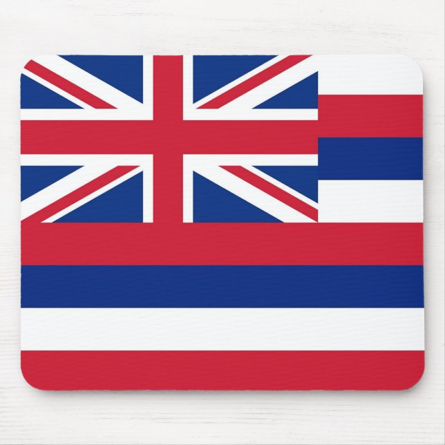 Mousepad with Flag of Hawaii State - USA (Front)
