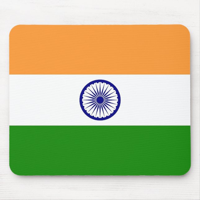 Mousepad with Flag of India (Front)