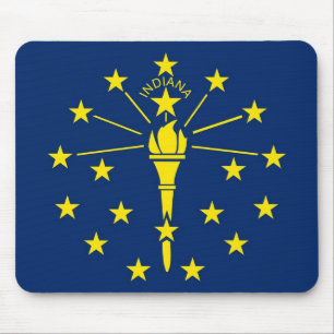 Mousepad with Flag of Indiana State - USA