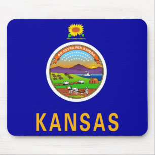 Mousepad with Flag of Kansas State - USA