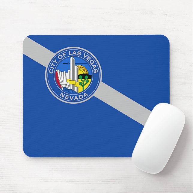 Mousepad with Flag of Las Vegas, USA (With Mouse)