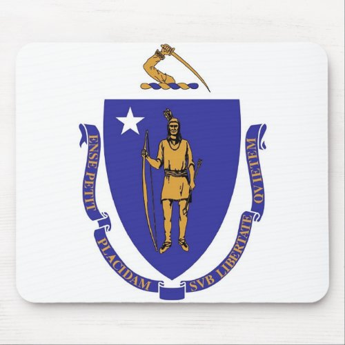 Mousepad with Flag of Massachusetts State _ USA