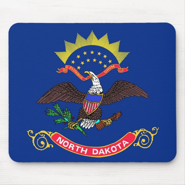 Mousepad with Flag of North Dakota State - USA (Front)