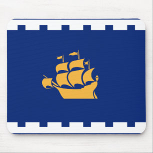 Mousepad with Flag of Quebec City, Canada