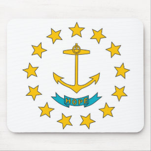 Mousepad with Flag of Rhode Island State - USA