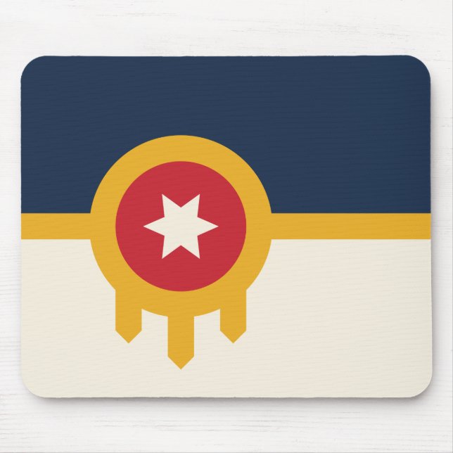 Mousepad with Flag of Tulsa, Oklahoma (Front)