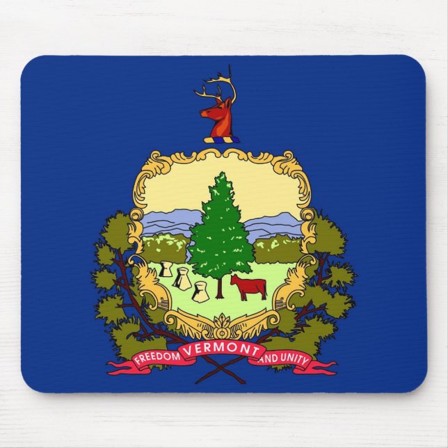 Mousepad with Flag of Vermont State - USA (Front)