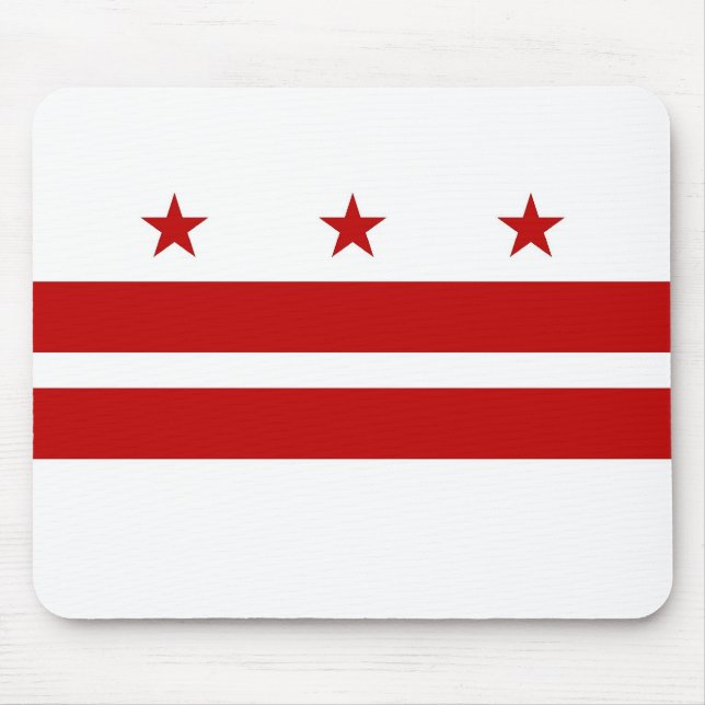 Mousepad with Flag of Washington DC - USA (Front)