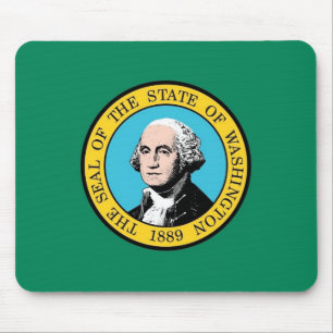 Mousepad with Flag of Washington State - USA
