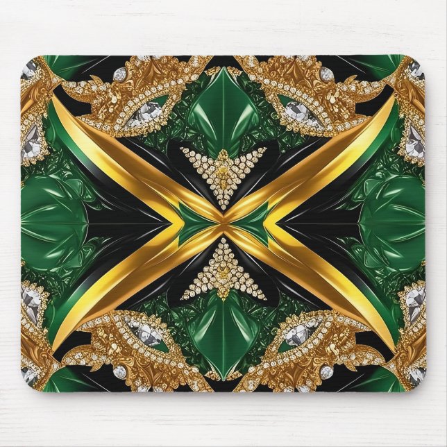 Mousepad with Jamaican Colors Design (Front)