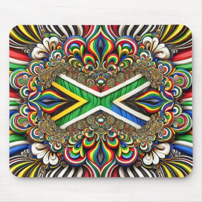Mousepad with South African Colors Design (Front)