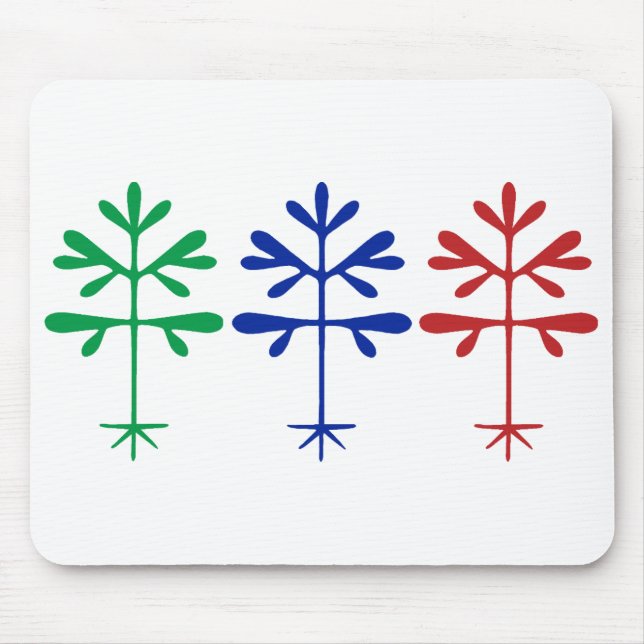 Mousepad with Triple Sapling Graphic (Front)