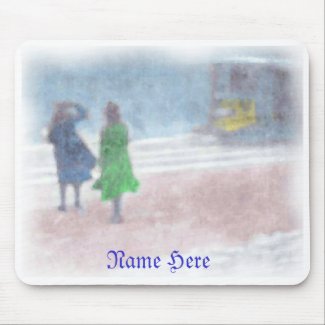 Mousepad with Vintage Image - Customize with Name