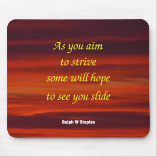 Mousepad with words of wisdom