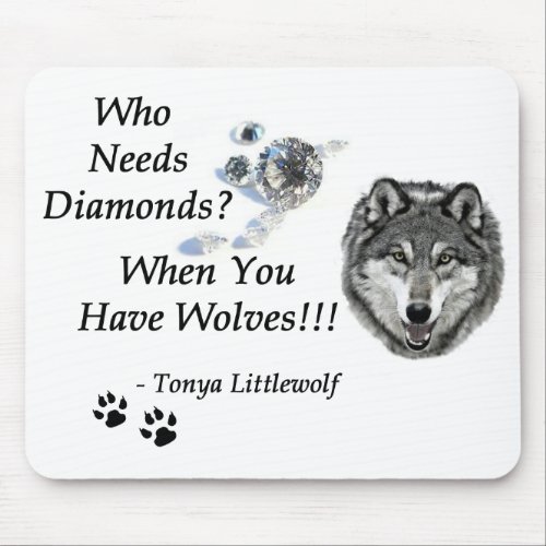 Mousepad _ Wolf Mtn Sanctuary Diamonds Collection