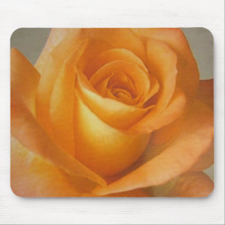 Mousepad Yellow Orange Rose Flower on Mouse Pad