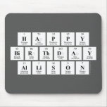 Happy
 Birthday
 Allison  Mousepads