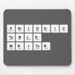Periodic
 Table
 Writer  Mousepads