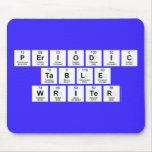 Periodic
 Table
 Writer  Mousepads