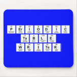 Periodic
 Table
 Writer  Mousepads