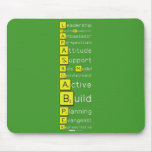 Leadership
 PersonalEngagement
 Ambassador
 Perspectives
 Attitude
 Support
 Role Model
 Commitment
 Active
 Build
 Planning
 Evangelist
 Representative
 
  
   Mousepads