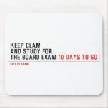 keep clam  and study for  the board exam  Mousepads
