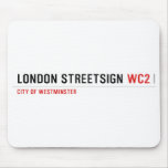 london streetsign  Mousepads
