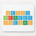 Happy
 Birthday
 Shannon  Mousepads