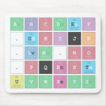 ABC|DEF
 .|GHIJK 
 .|LM.N|O 
 .PQRST
 UVWXYZ  Mousepads