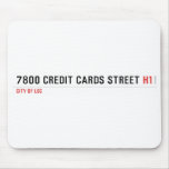 7800 Credit cards street  Mousepads