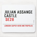 JULIAN ASSANGE CASTLE    Mousepads