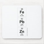 Fe
 Pb
 Zn  Mousepads