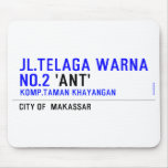jl.telaga warna no.2  Mousepads