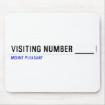 Visiting Number ____  Mousepads