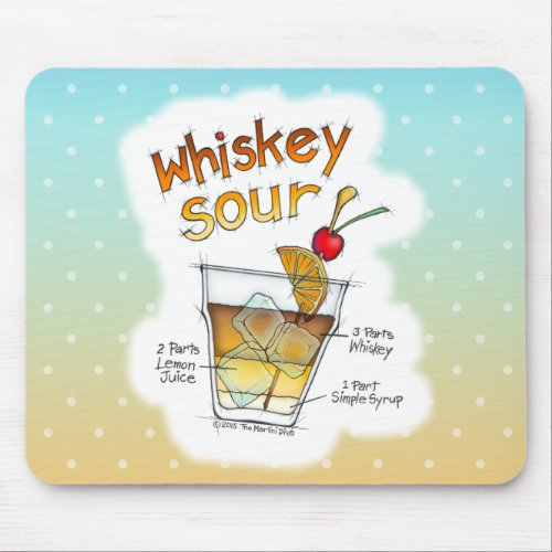 MOUSEPADS _ WHISKEY SOUR RECIPE COCKTAIL ART
